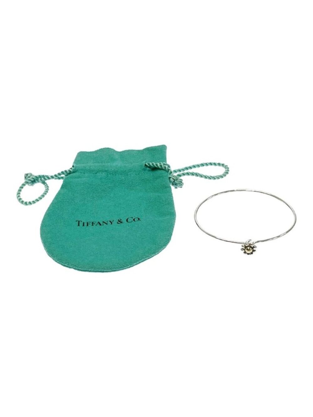 Tiffany & Co Silver Jolly Beads Flower Combination Bangle Bracelet